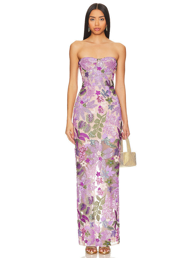 Sequin Cut-Out Bodycon Gown
