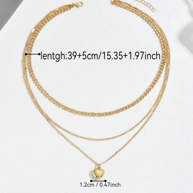 Gold Plated Layering Necklace Set for Women - 5-Piece Cuban, Snake, Paperclip, Rope & Twist Chain Collection
