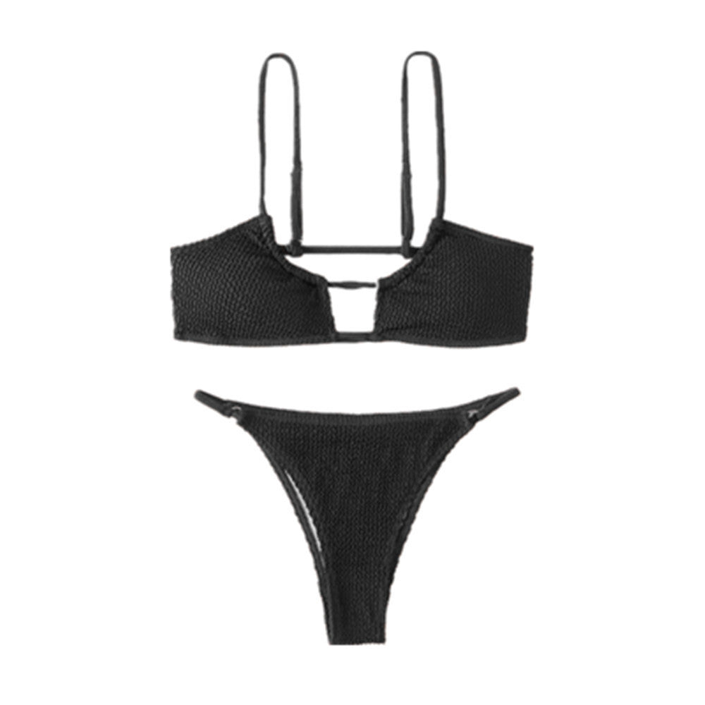 Women's Bikini Swimsuit Separate Solid Color Special Internet Celebrity Ins Multi color