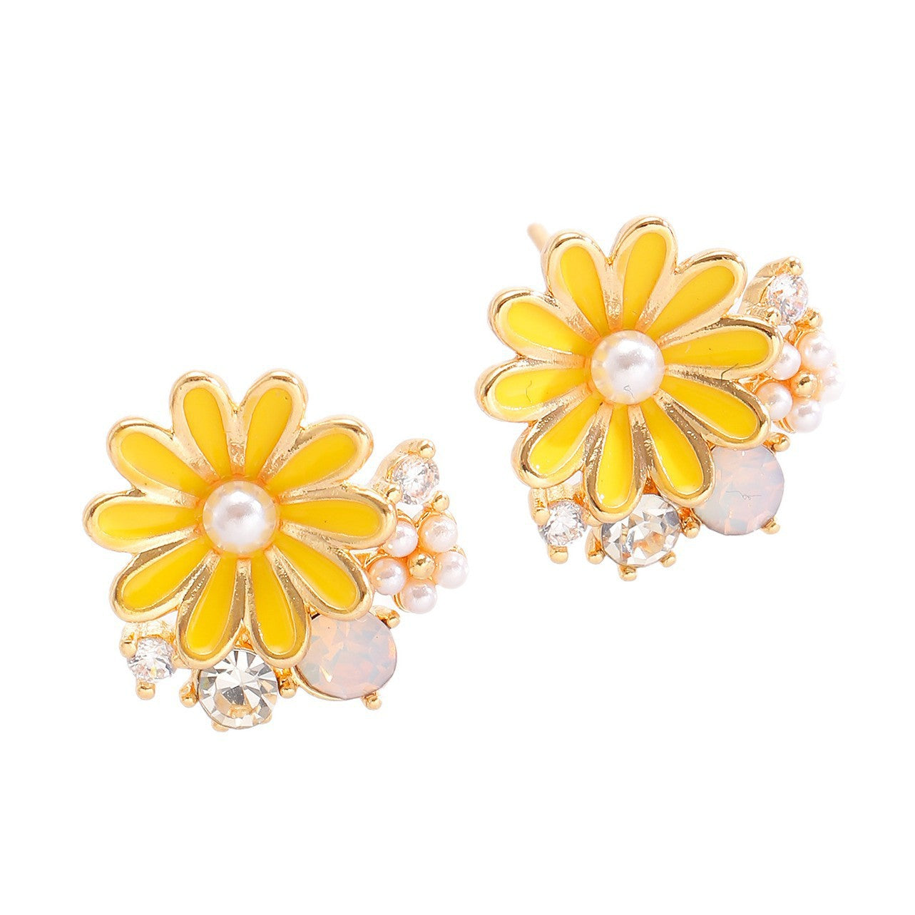 Summer Yellow Earrings Sweet Cute All-Match Fashion Jewelry