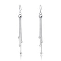 Long Beaded Fringe Earrings