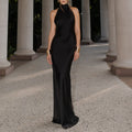 Satin Slip Dress with Low Back