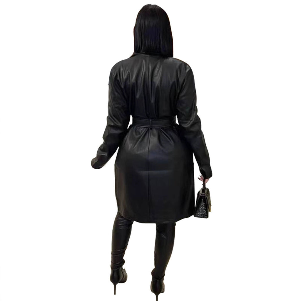 Long Leather Coat