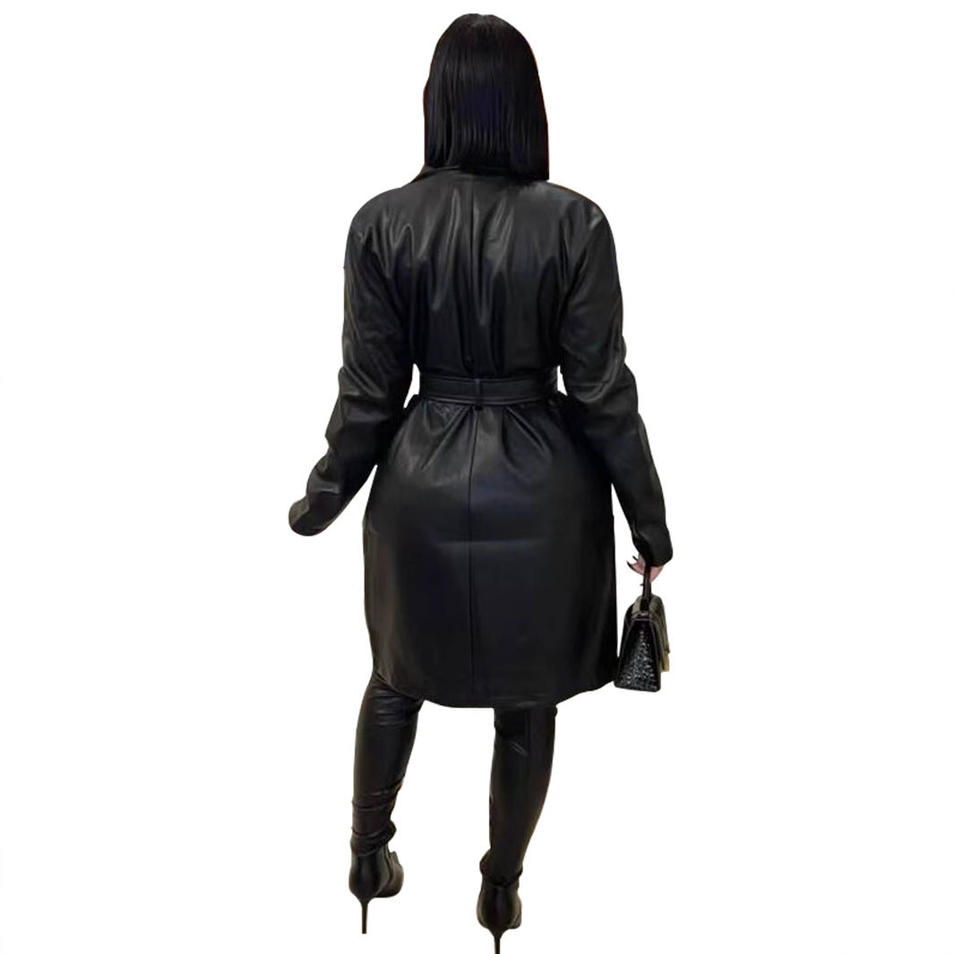 Long Leather Coat