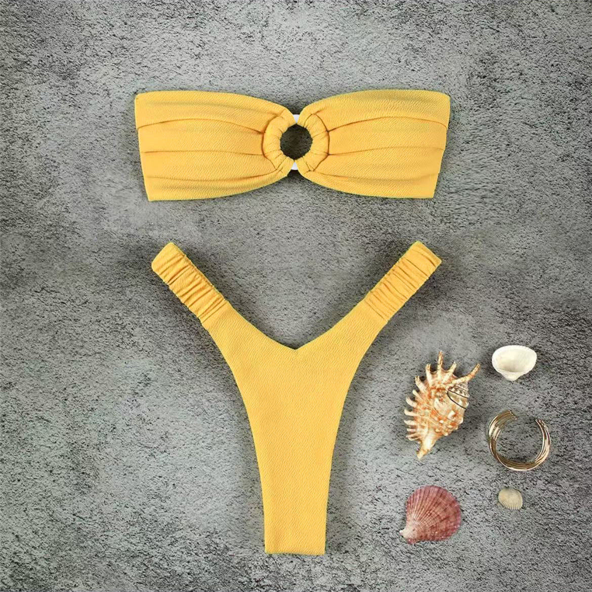 Swimsuit hoop tube top sexy bikini bikini swimsuit women split swimsuit women