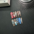 Painted Babes Autumn and Winter Cool Pinch Snake Medium and Long Handmade Press on Nails