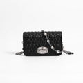 Simple female bag trendy embroidery purse with diamond chain single shoulder purse crossbody