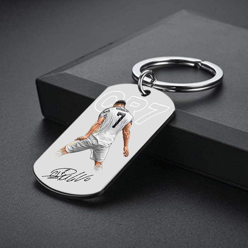 Personalized Keychains for Women Customized Key Chains Men Engraved Name Inspirational Stainless Steel Dog Tag