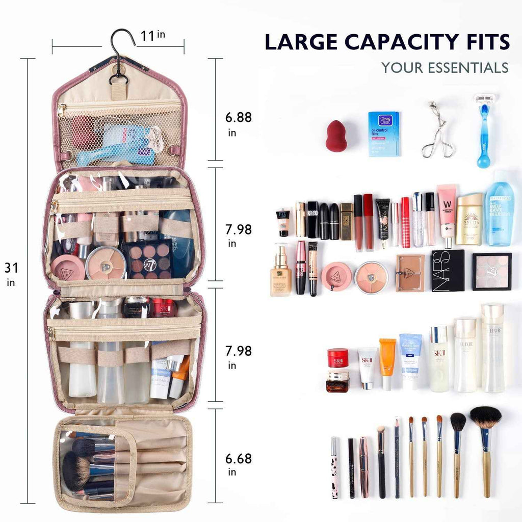 Waterproof toilet bag, cosmetic bag storage bag, toilet bag with hook, travel bag toiletries storage bag