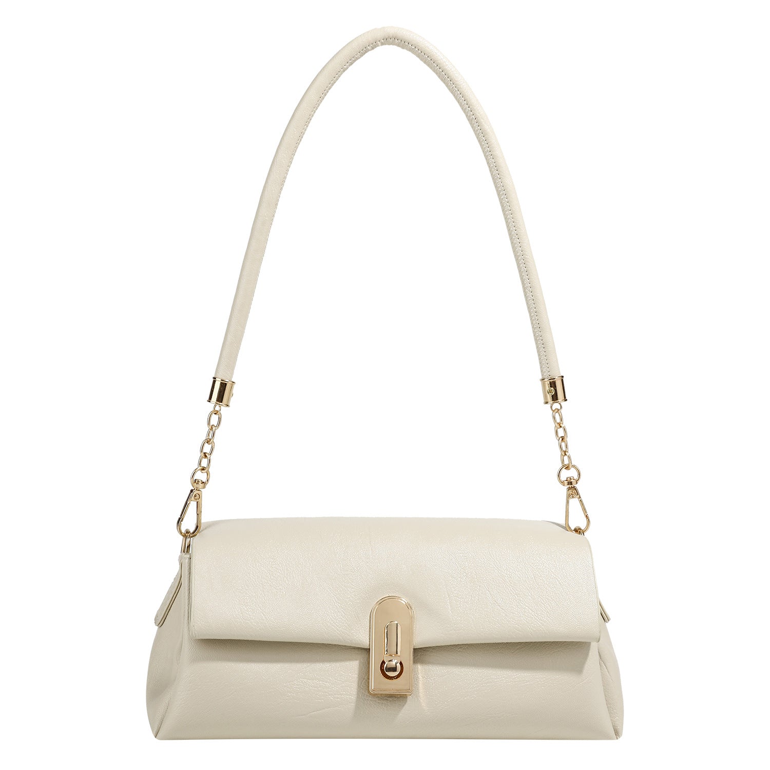 Small beige shoulder bag, bag women glacier white armpit bag, commuter top handle bag, versatile hobo bag for women