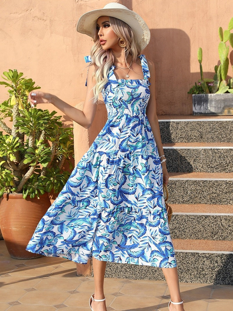 Summer Sexy Spaghetti Straps and Flowy Beach Dress for Women