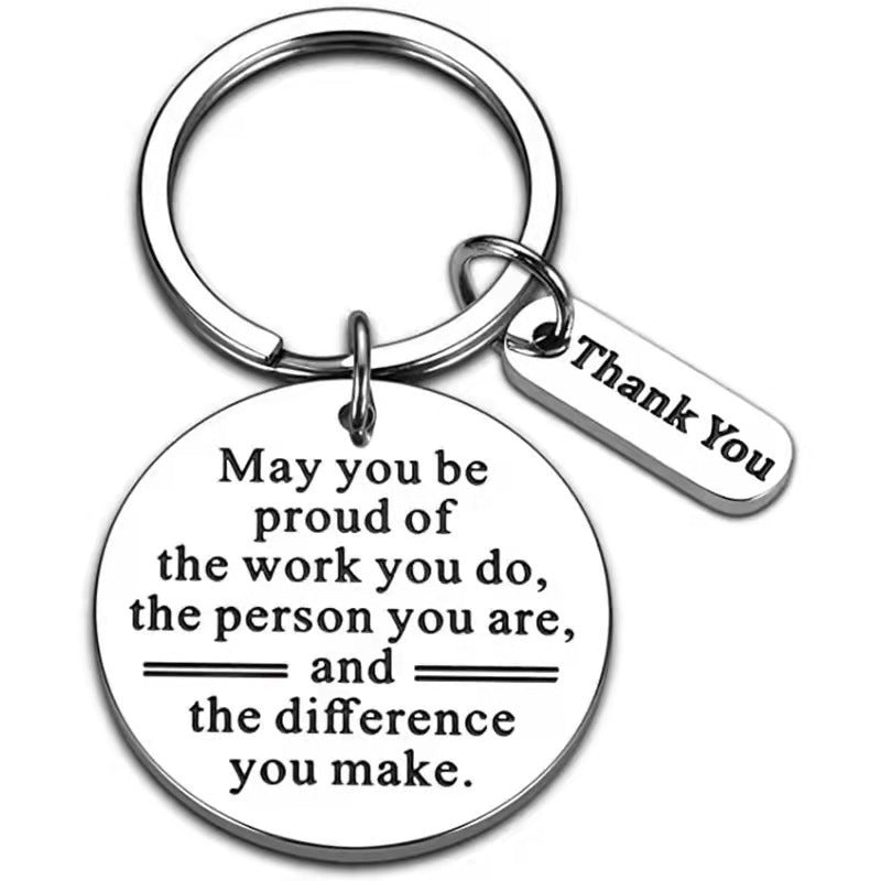 Stainless Steel Keychain Thanksgiving Inspirational Gifts for Family, Friends and Colleagues
