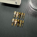 Original Nai Handcrafted Wear Autumn and Winter Nails Full Hand Painted Carved French Temperament
