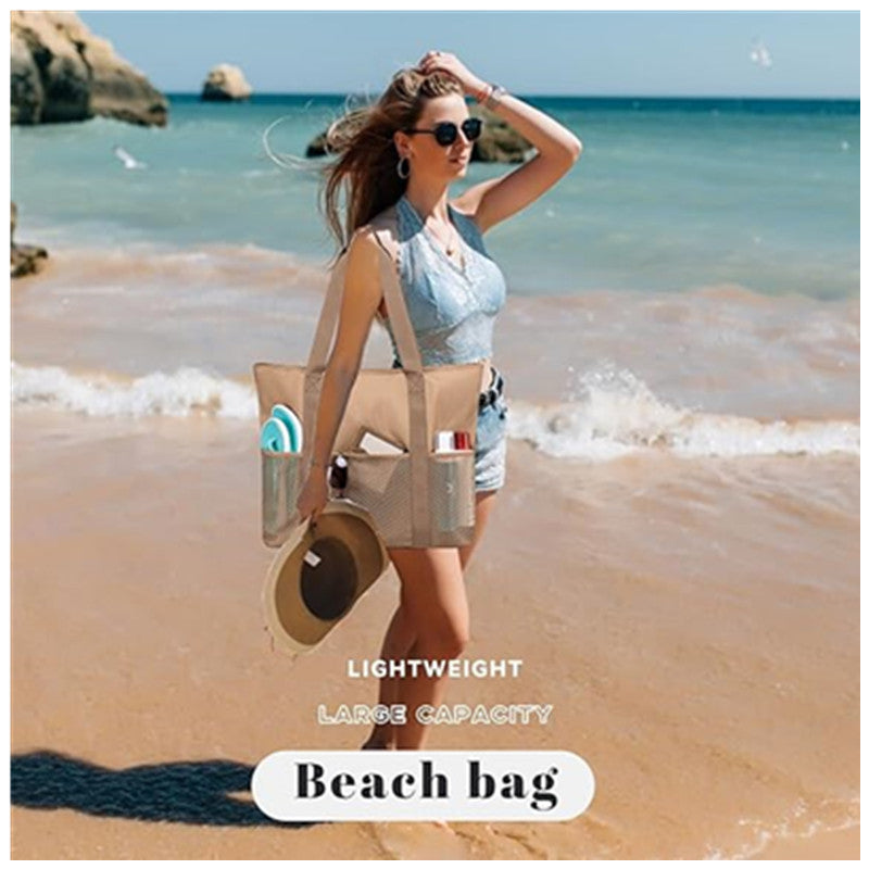 Waterproof Sand-Proof Beach Bag – Women’s Travel Tote, Swimming Pool Carry-All Handbag