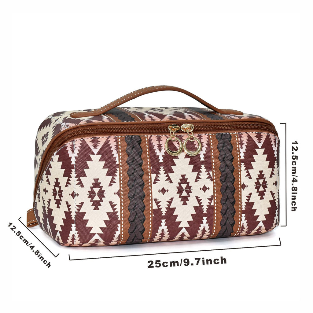 Bohemian PU cloud pillow cosmetic bag, large capacity portable cosmetic case, travel toilet bag, travel makeup bag,Makeup bag organizers,Makeup bags, small