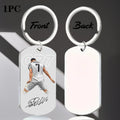Personalized Keychains for Women Customized Key Chains Men Engraved Name Inspirational Stainless Steel Dog Tag