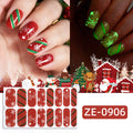 Christmas luminous nail polish film nail sticker, hot-selling Christmas tree adhesive nail sticker