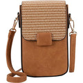 Women's Bag Casual Vertical Women's Mobile Phone Bag Straw Mini Shoulder Bag Fashion Crossbody Bag