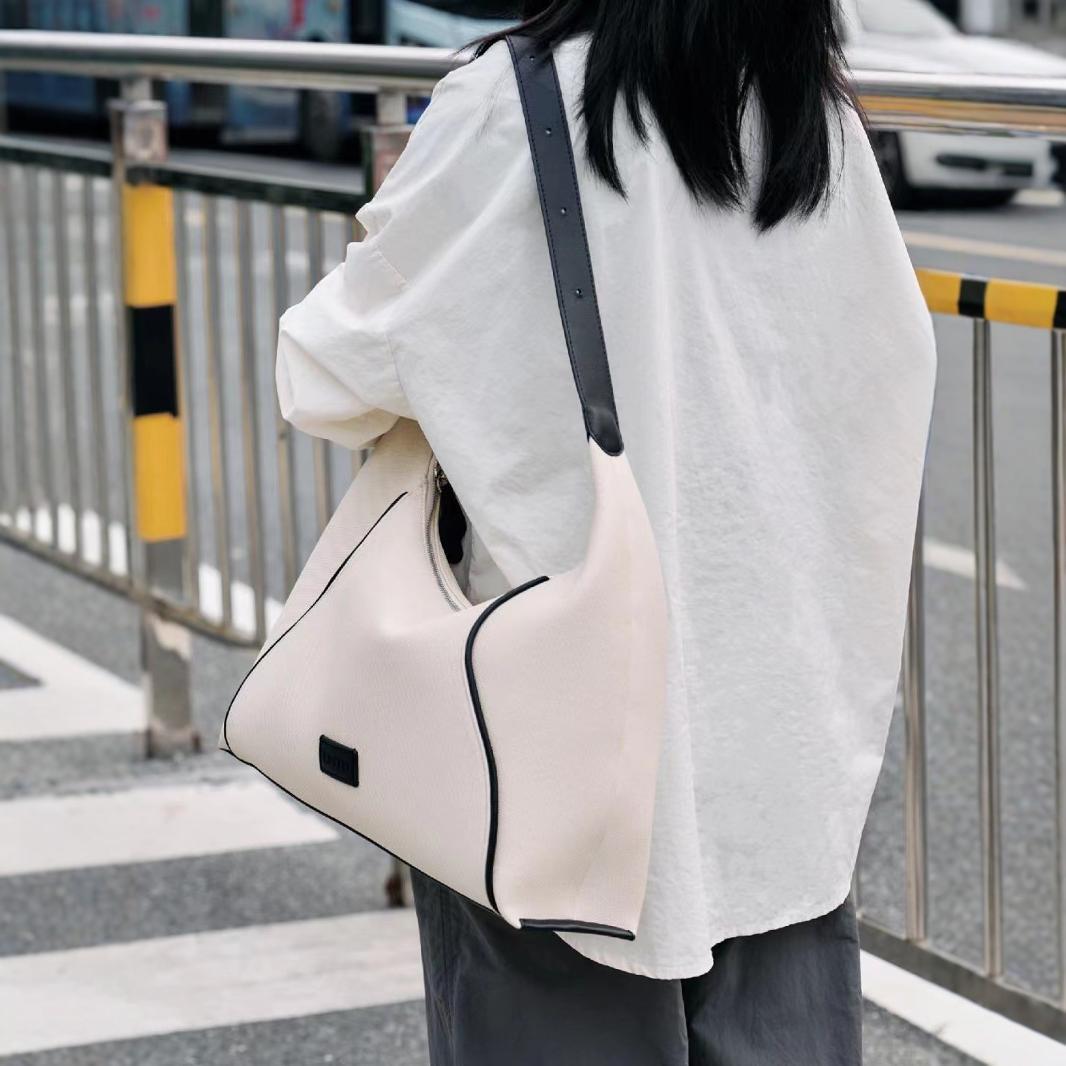 Hobo bag for women, Canvas shoulder bag, Hobo shoulder bag, Large capacity commuter bag