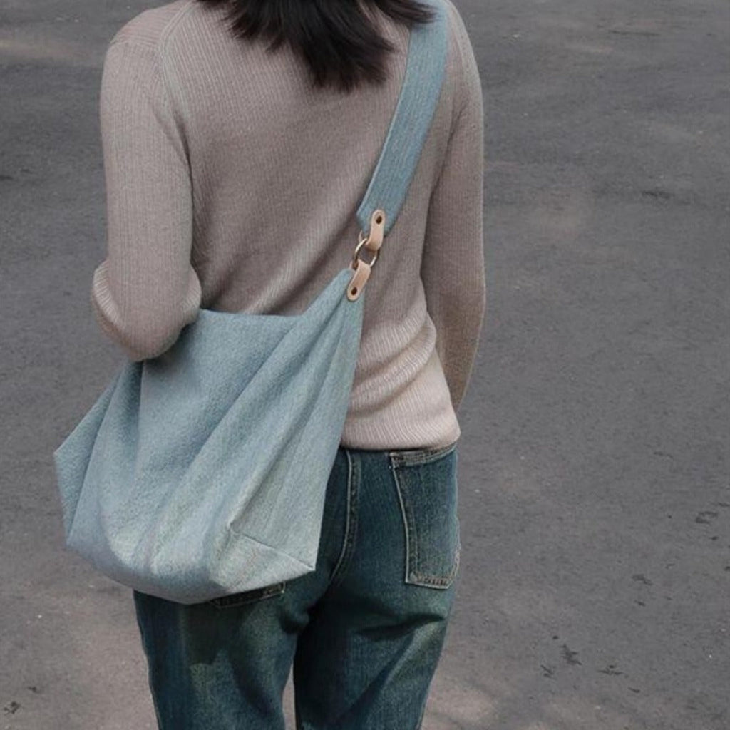 Slouchy purse, summer high capacity commuter shoulder bag, hobo bag denim, tote bag women