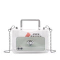 Women's Transparent evening Clutch Bag – Stylish Clear Crossbody Shoulder purse with Removable Gold Chain Strap