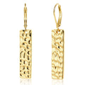 Brass real gold electroplating niche light luxury karst pleated earrings women's earrings