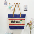 Women’s Straw Woven Shoulder Bag – Paper Rope Tote, Large Beach Shopping Mama Bag