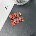 Gentle French Long Tip Patch Three-dimensional Carving Ice Transparent Light Luxury White Handmade Wear
