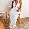 Women¡¯s Summer Sexy Knitted Hollow-Out Beach Cover-Up ¨C Sheer Bikini Kimono, Sun Protection Mesh Dress