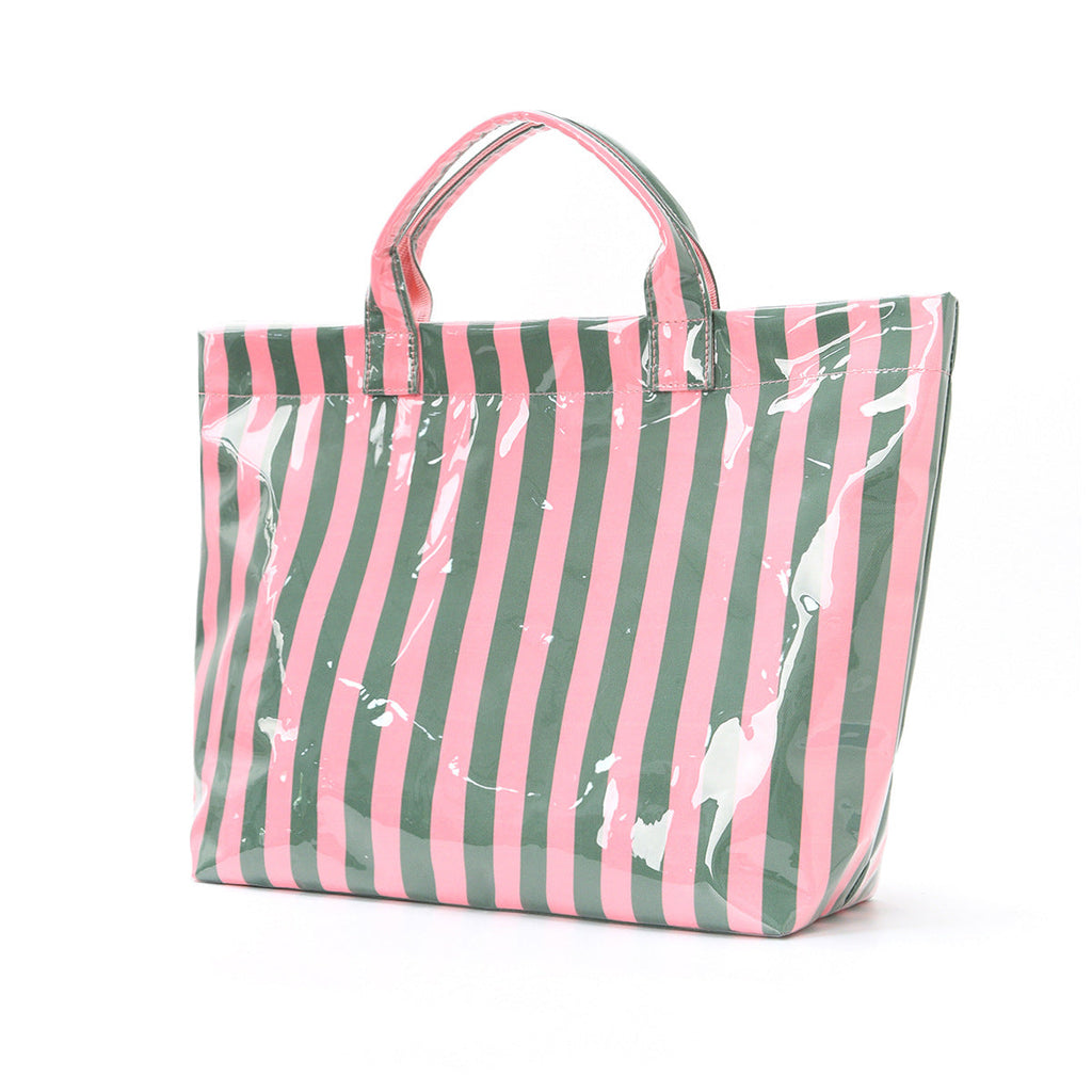 Striped Tote Bag – High-Aesthetic Lightweight Handbag, Commuter Large Travel Shoulder Bag