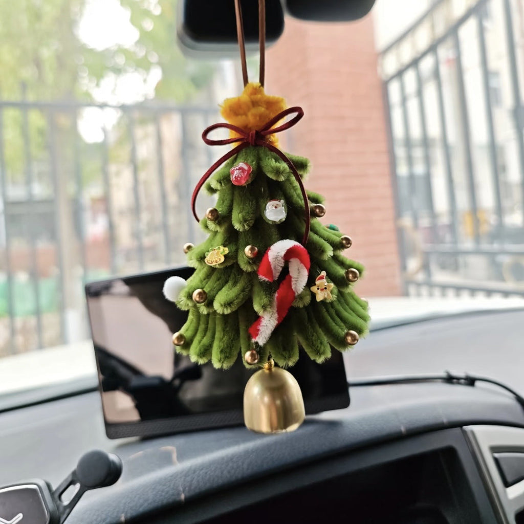 Christmas tree twist stick DIY handmade wind chime car hanging door hanging decoration pendant shopping mall activities