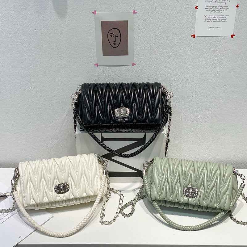 Women's Rhombus Diamond Chain Bag - Small Hobo Crossbody Shoulder Bag