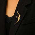 Stainless Steel Swallow Flower Brooch