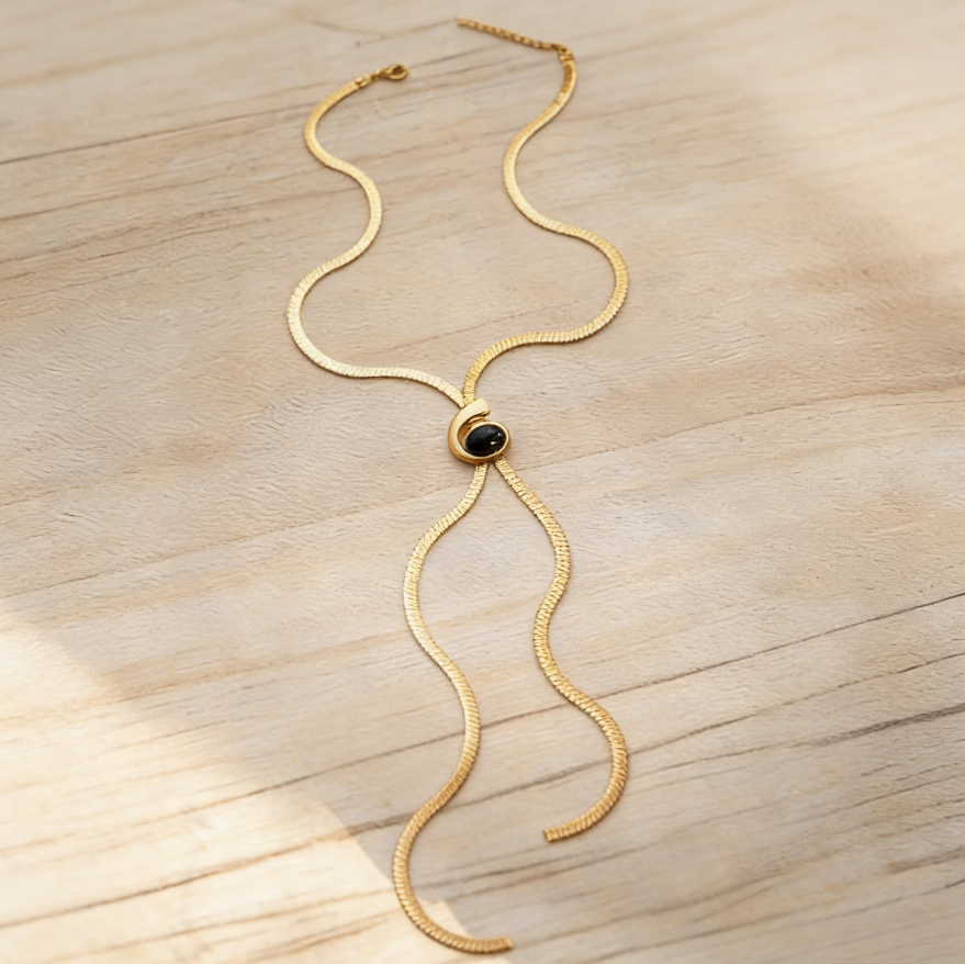 Snake Chain with Spiral Snail Pendant