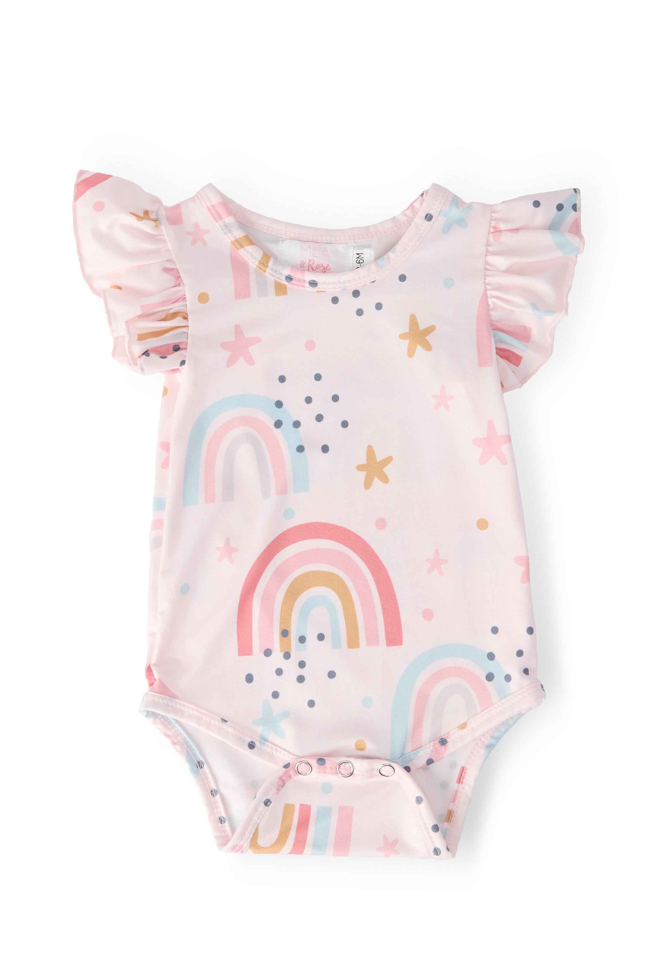 Over the Rainbow S/S Flutter Bodysuit