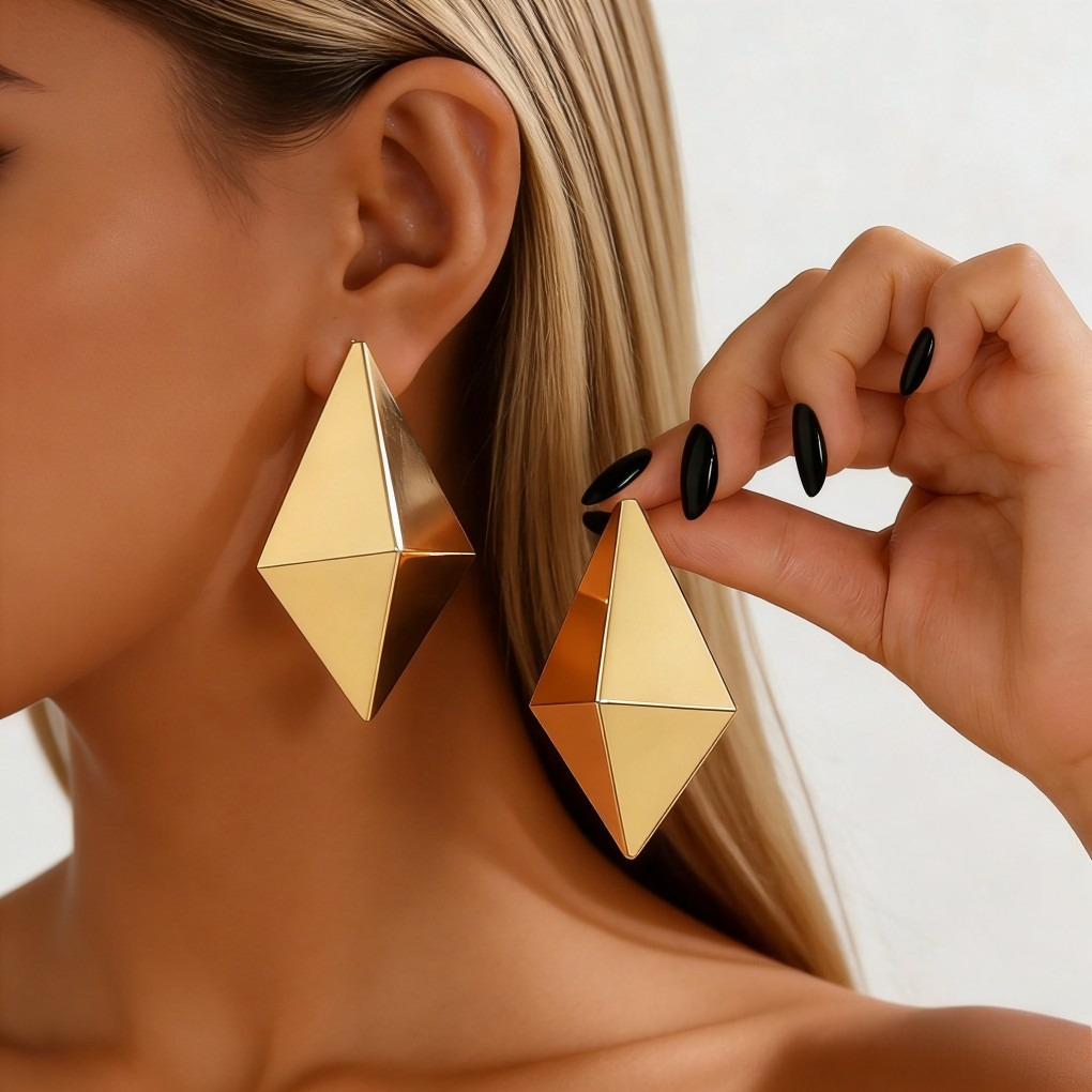 Vintage Textured Wrinkle Geometric Earrings