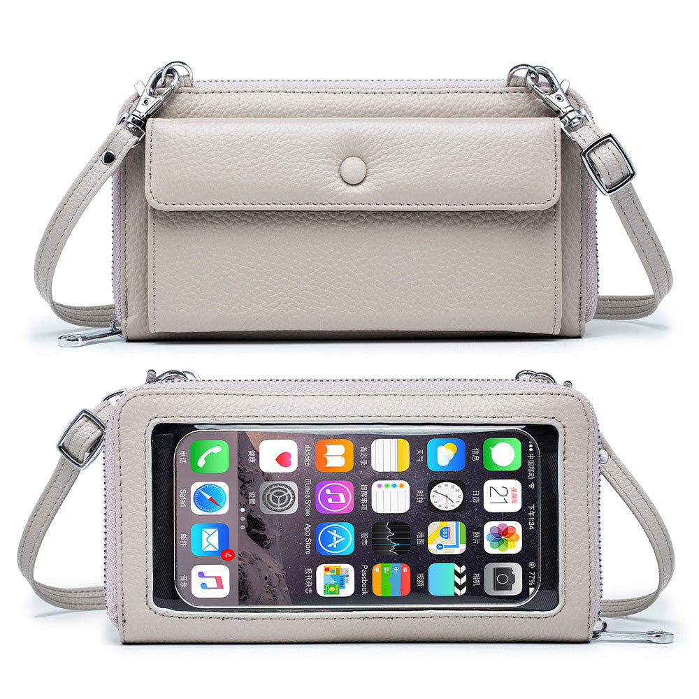 Ryann Genuine Leather Phone Wallet Crossbody - EveryNest