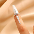 Gothic Dark Silver Sword & Cross Open Ring