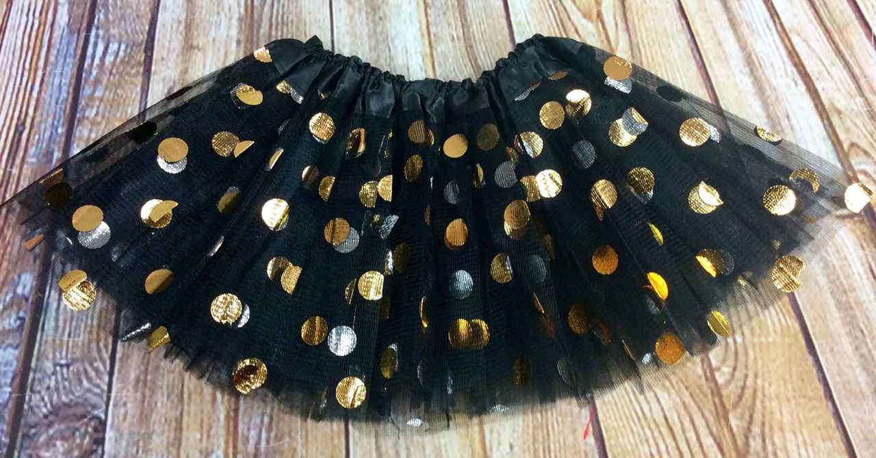 Baby Toddler Gold Polka Dot Playtime Tutu