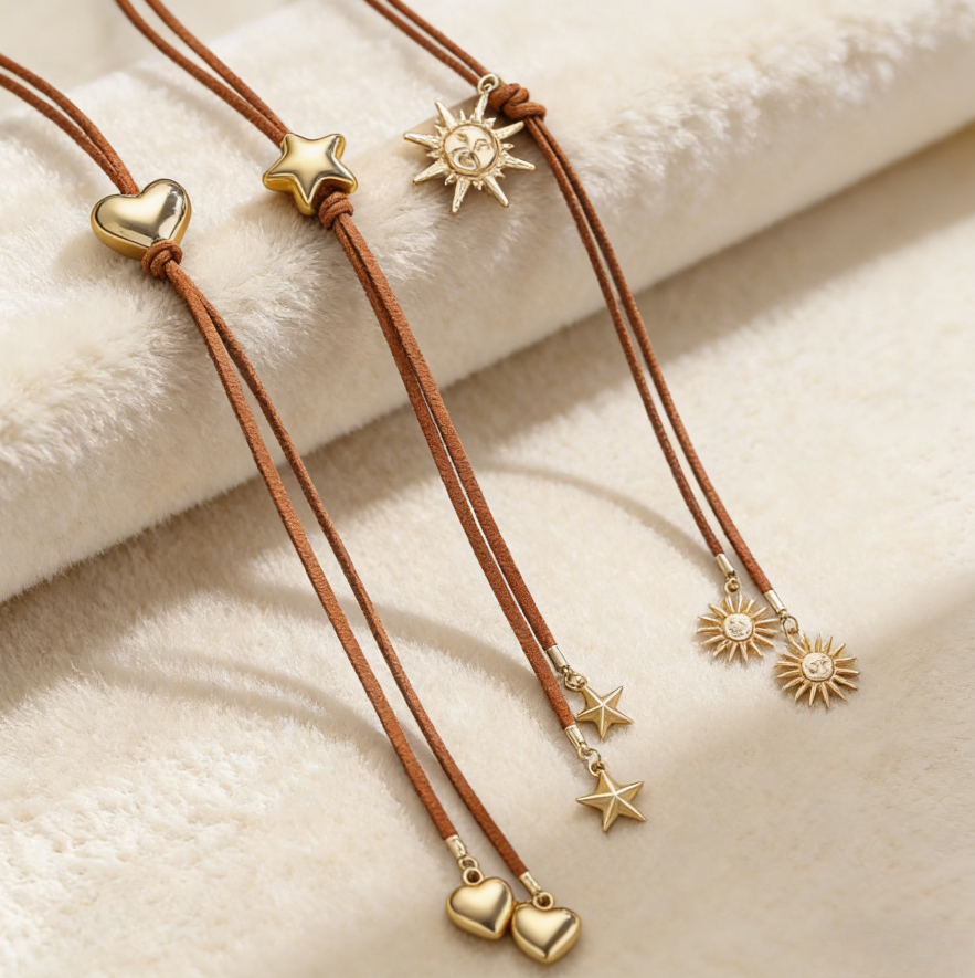 Minimalist Star & Sun Tassel Necklace