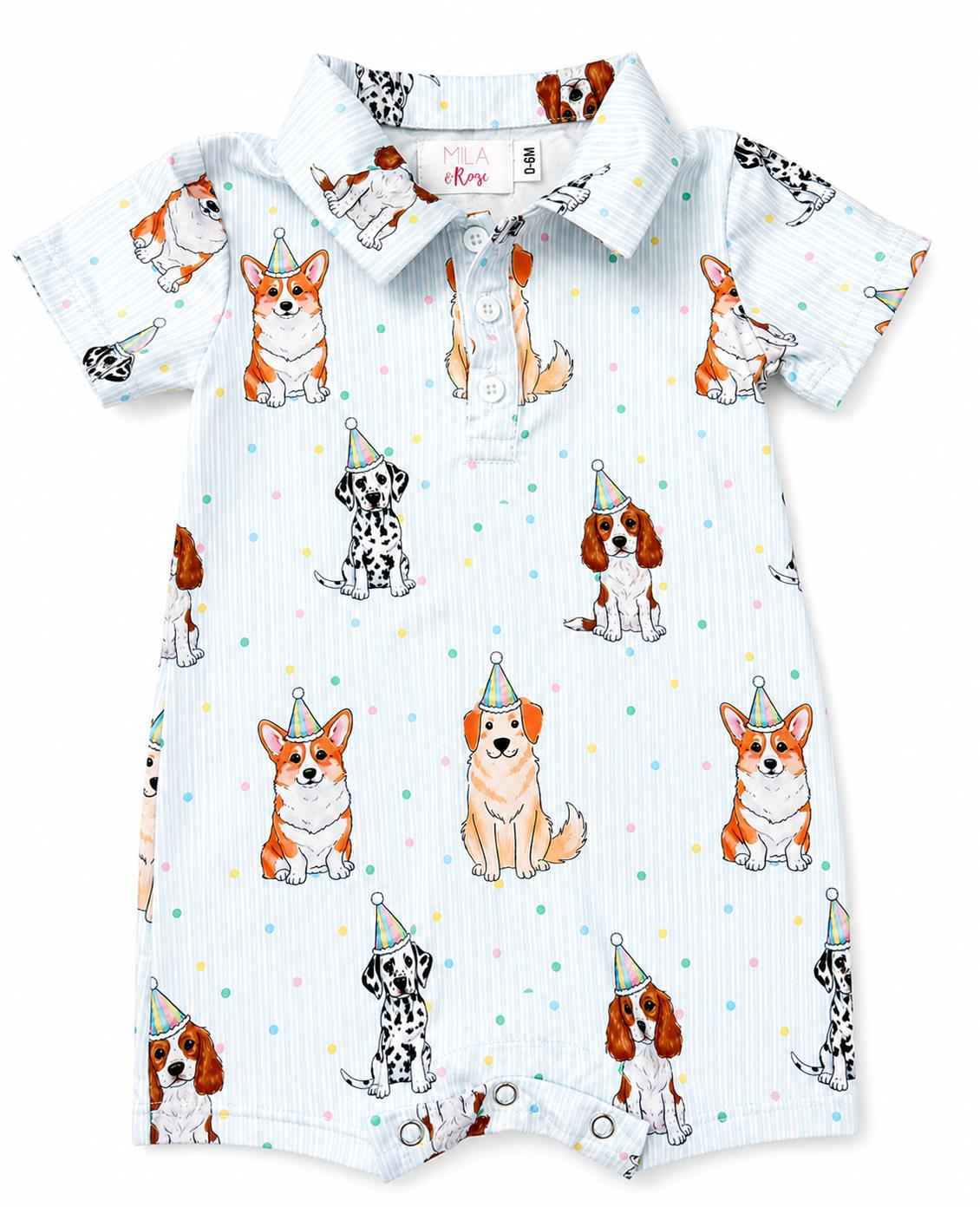 Party Pups Polo Shorty One-Piece