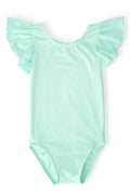 Pastel Green S/S Flutter Sleeve Leotard