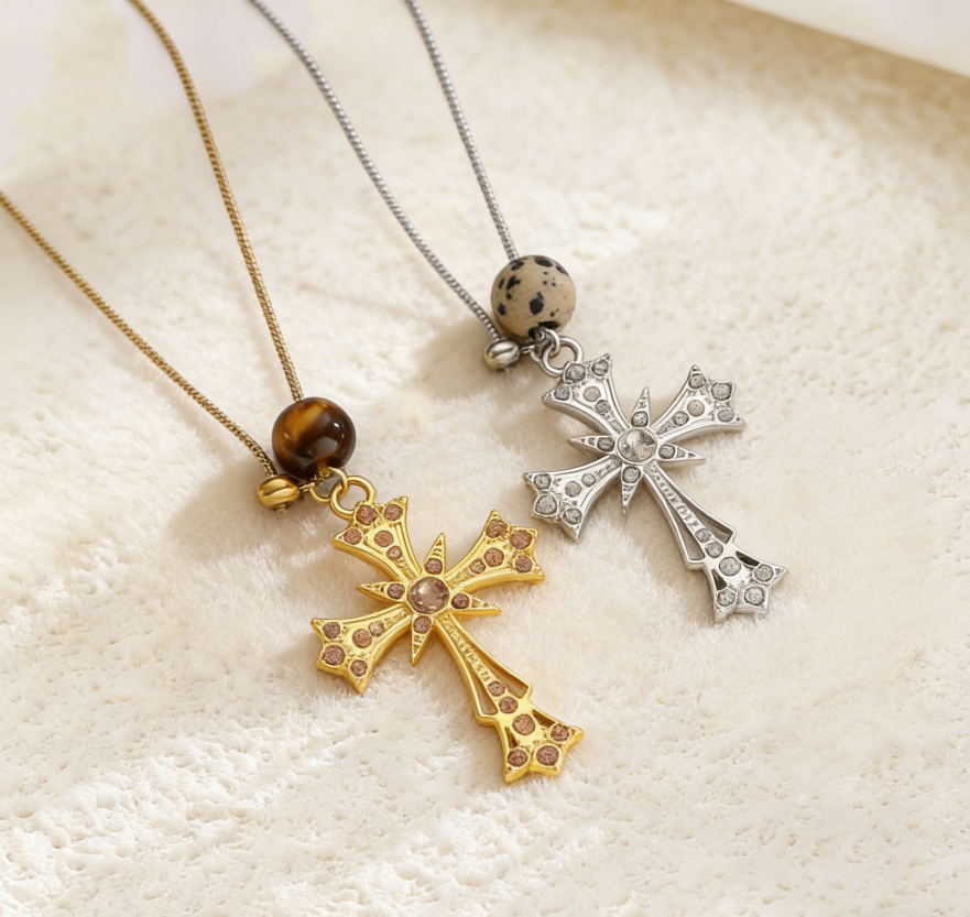 Gold Cross Pendant Necklace