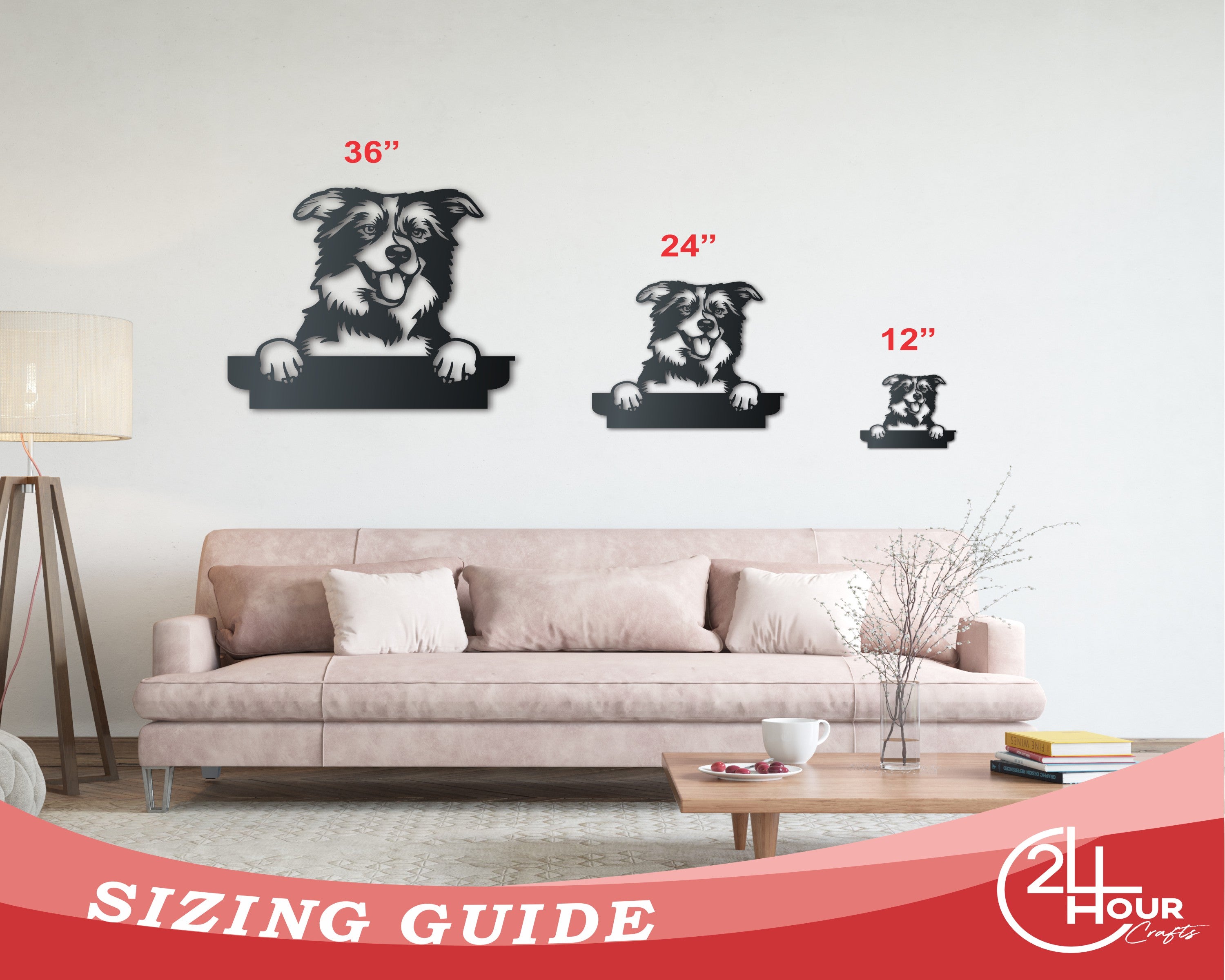 Metal Customizable Dog Breeds Wall Art