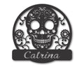 Custom Sugar Skull Metal Wall Art | Metal Sugar Skull Wall Decor | 15 Color Options