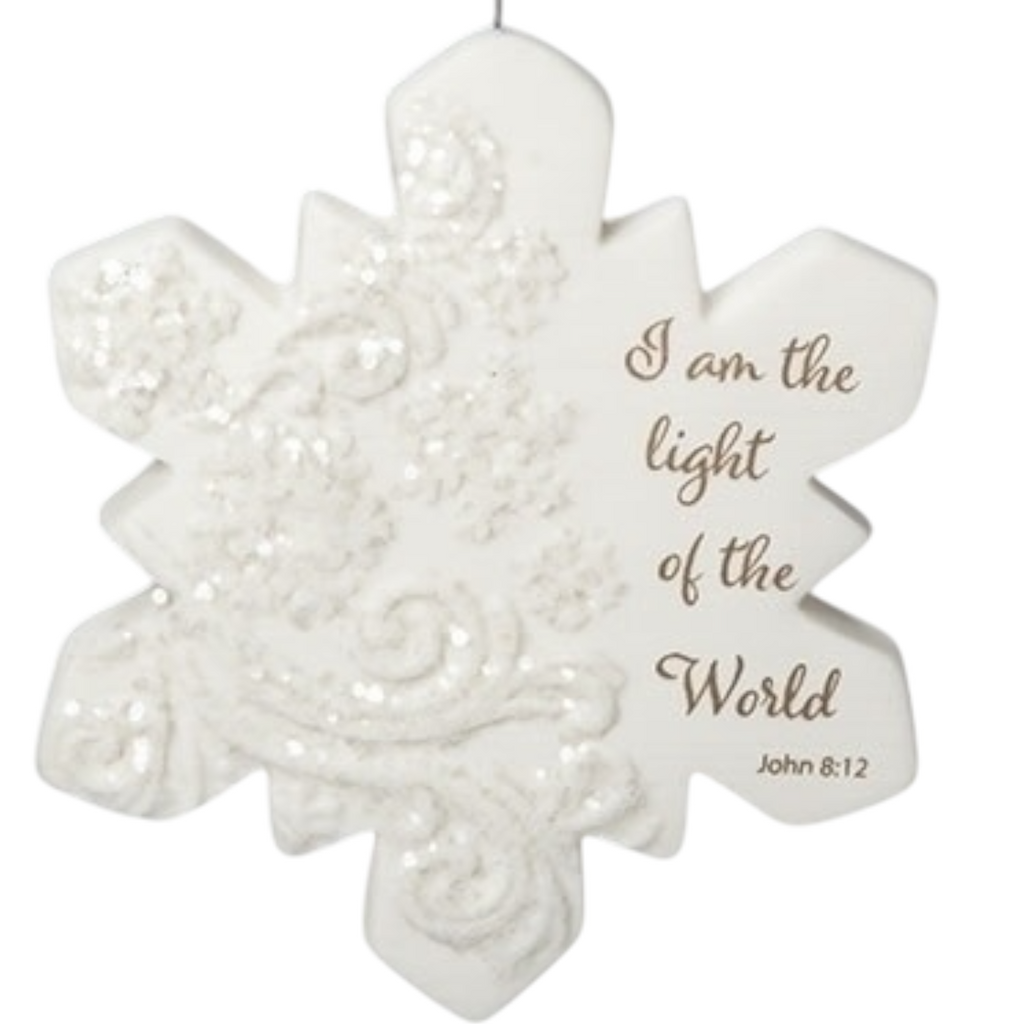 Snowflake Ornament - I Am the Light of the World