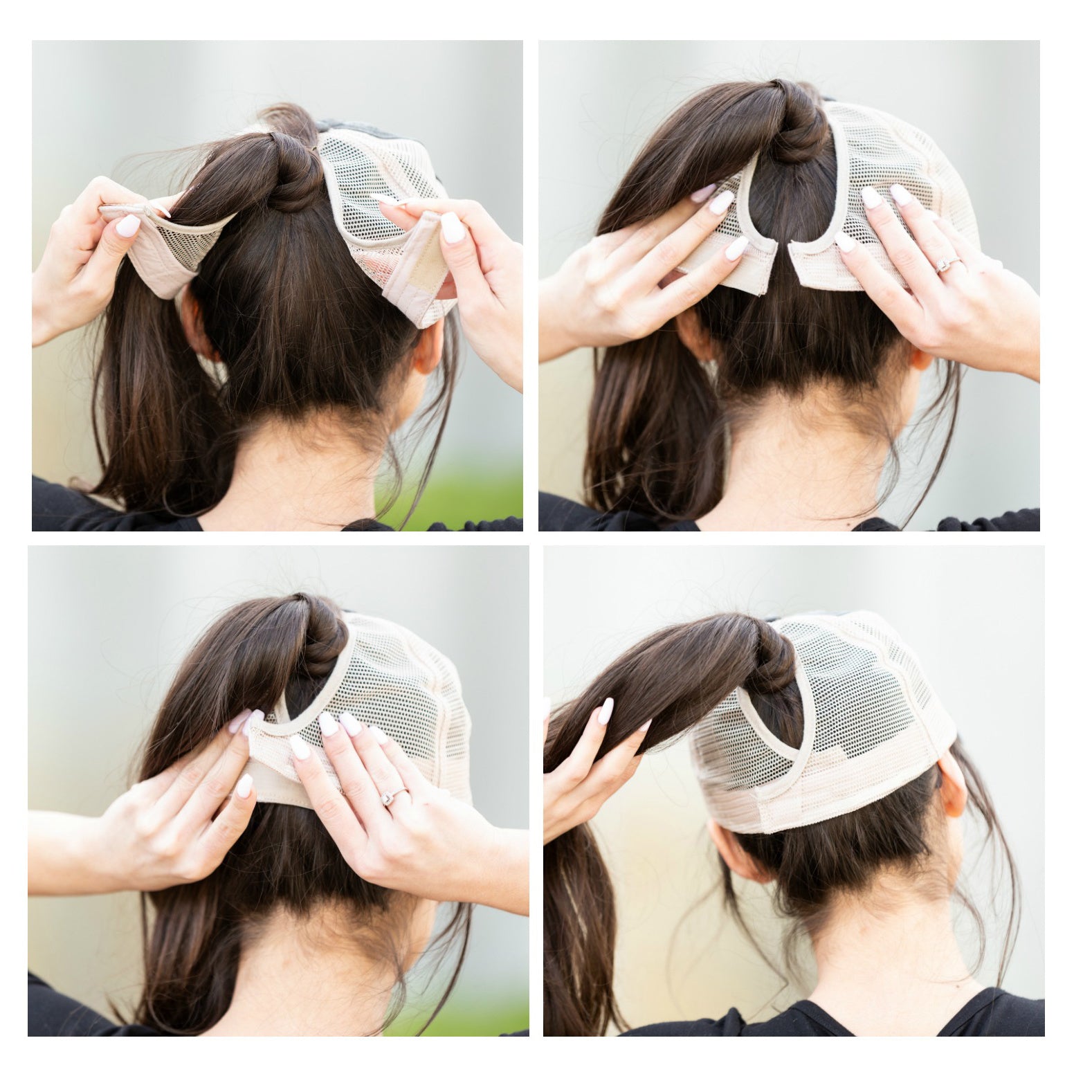 Distressed Messy Bun Caps | Adjustable