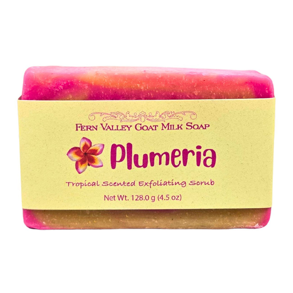 Handmade Goat Milk Soap | Plumeria Tropical Scented Scrub
