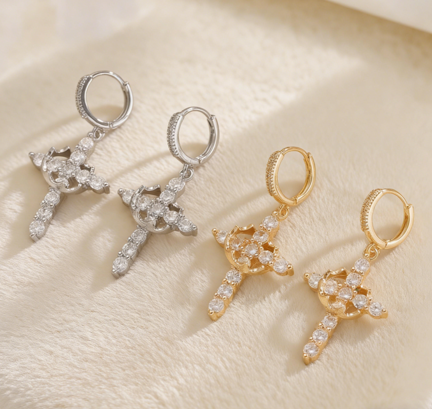 Fashion Crown & Cross Pendant Necklace