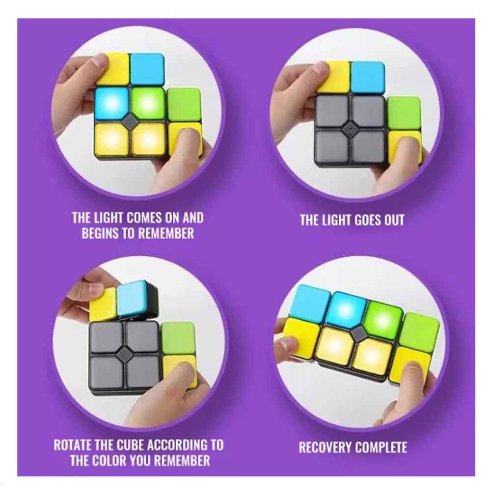 Magic Cube Flip Slide Match Memory Game Electronic Handheld Fidget Toy Single or Multiplayer